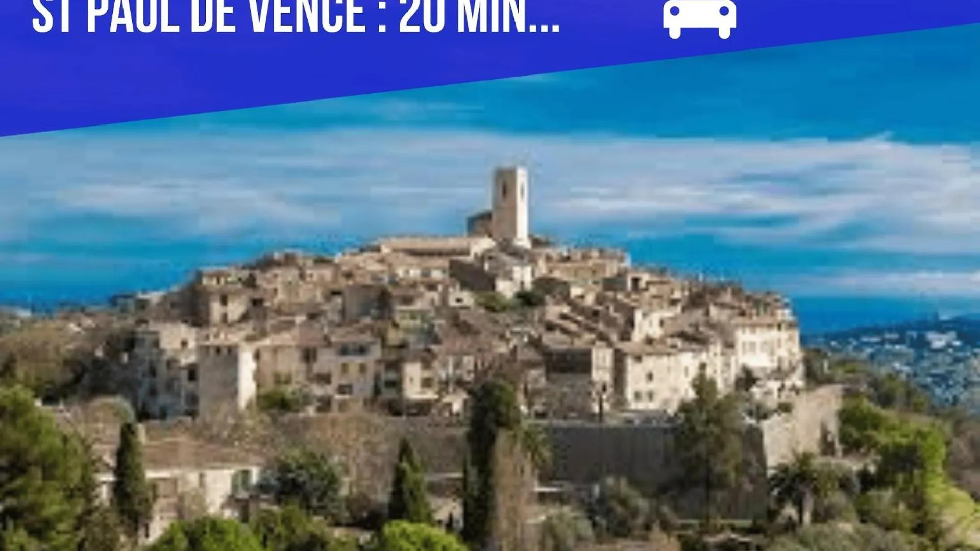 ホームステイ Bed & Breakfast Les Hauts De Cagnes Vue Mer Et Montagneアパートメント